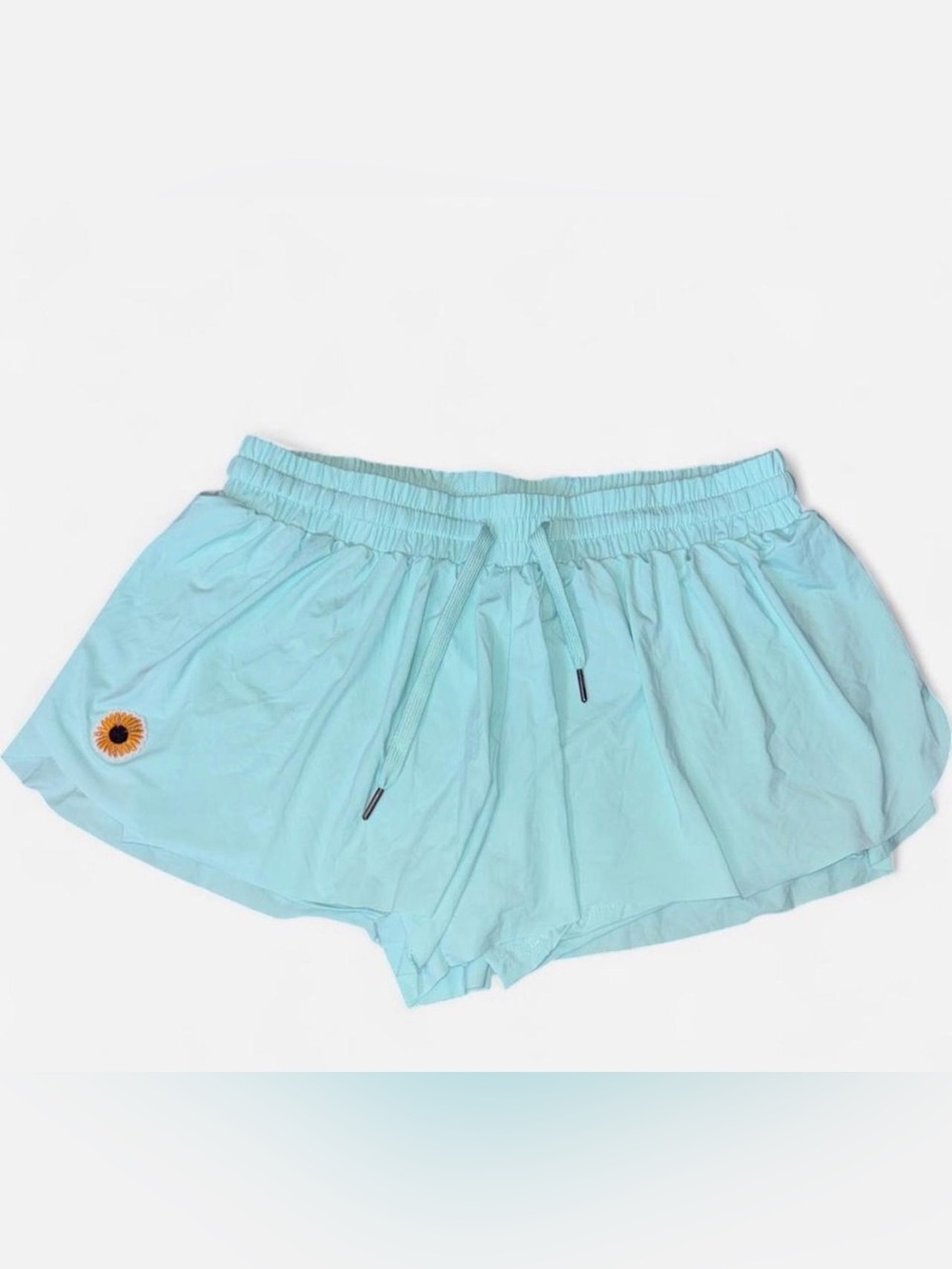 Light Blue Sunflower Athletic Shorts 🌻